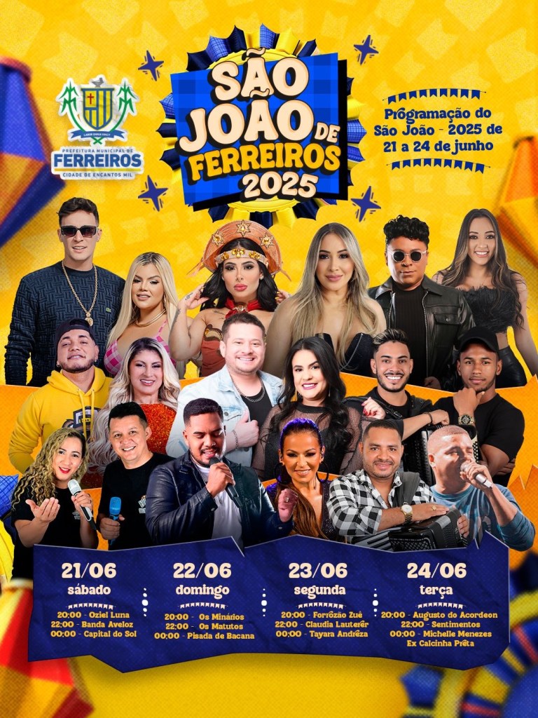 Prefeito Zé Roberto divulga programação do São João de Ferreiros